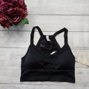 Sage Collective Sports Bra Black Large Cage Back